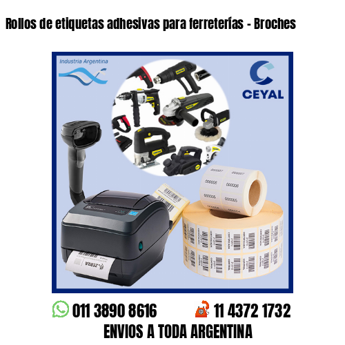 Rollos de etiquetas adhesivas para ferreterías – Broches