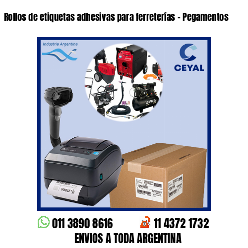 Rollos de etiquetas adhesivas para ferreterías – Pegamentos
