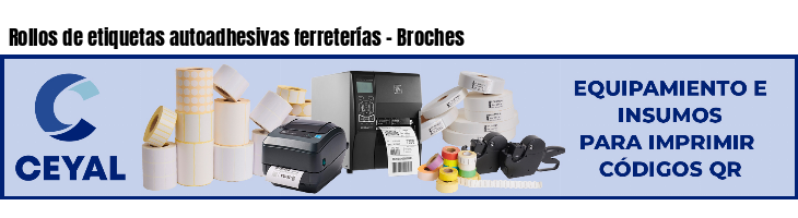 Rollos de etiquetas autoadhesivas ferreterías - Broches