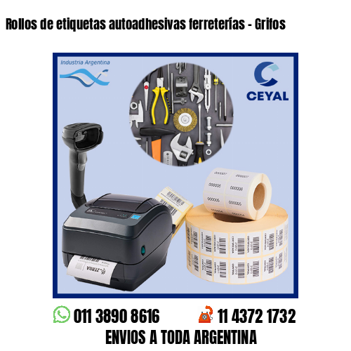 Rollos de etiquetas autoadhesivas ferreterías – Grifos