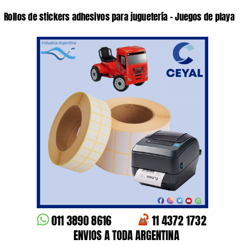 Rollos de stickers adhesivos para juguetería – Juegos de playa