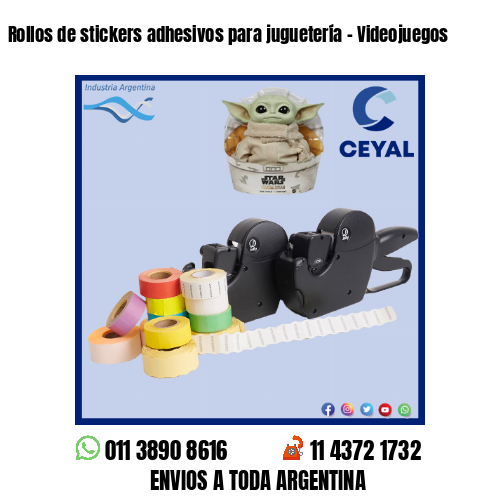 Rollos de stickers adhesivos para juguetería – Videojuegos