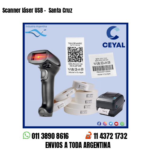 Scanner láser USB –  Santa Cruz