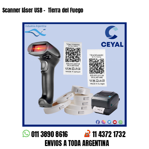 Scanner láser USB –  Tierra del Fuego