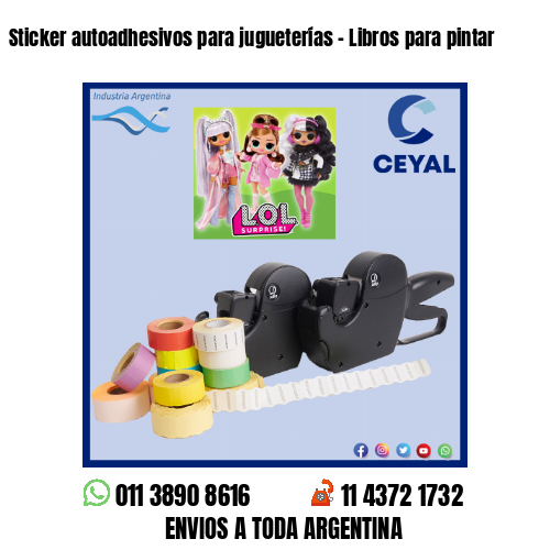Sticker autoadhesivos para jugueterías – Libros para pintar