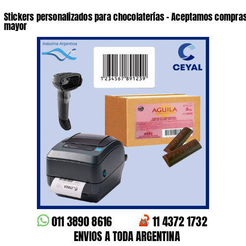 Stickers personalizados para chocolaterías – Aceptamos compras al por menor y mayor