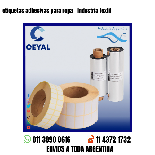 etiquetas adhesivas para ropa – Industria textil