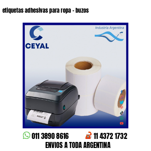 etiquetas adhesivas para ropa – buzos