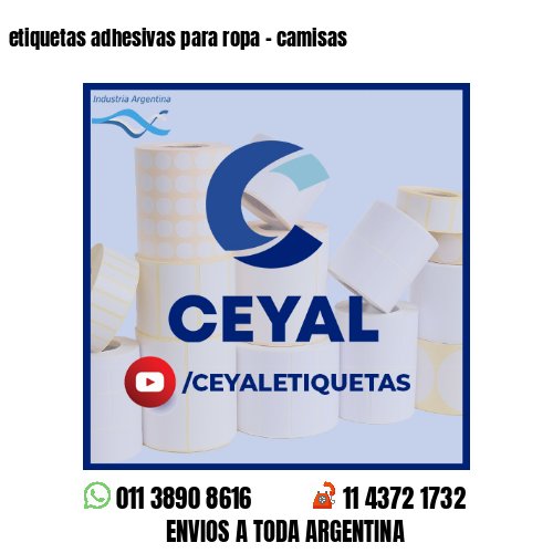 etiquetas adhesivas para ropa - camisas