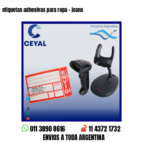 etiquetas adhesivas para ropa – jeans