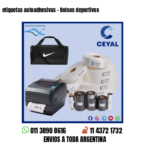 etiquetas autoadhesivas – Bolsos deportivos