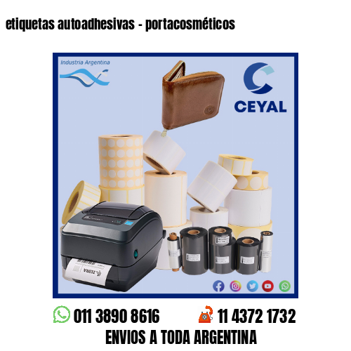 etiquetas autoadhesivas – portacosméticos