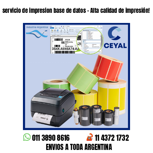 servicio de impresion base de datos – Alta calidad de impresión!