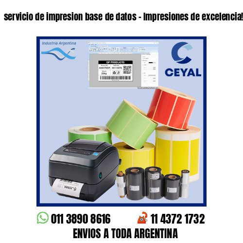 servicio de impresion base de datos – Impresiones de excelencia!