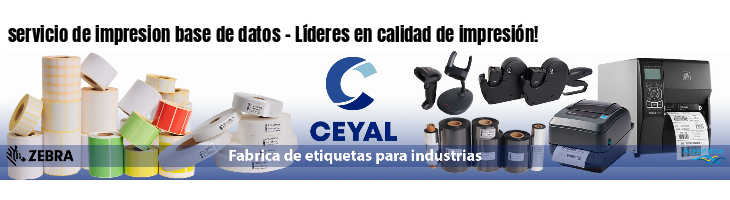 servicio de impresion base de datos - Líderes en calidad de impresión!