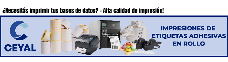 ¿Necesitás imprimir tus bases de datos? - Alta calidad de impresión!