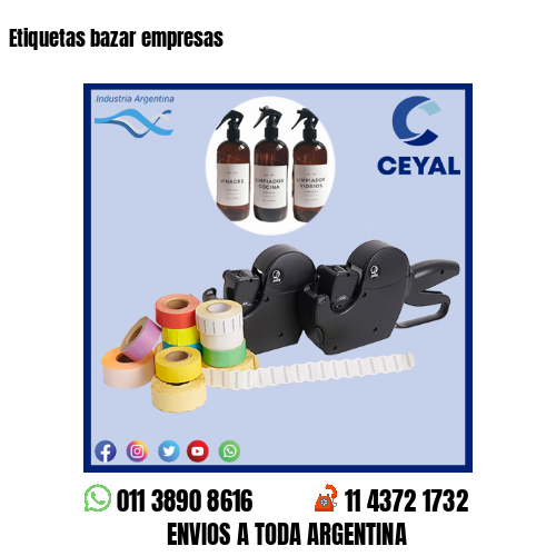 Etiquetas bazar empresas