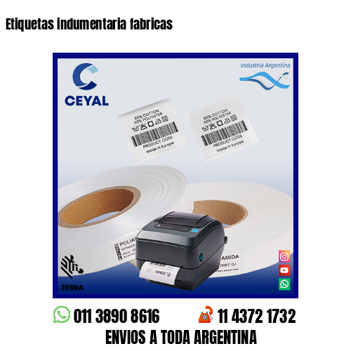 Etiquetas indumentaria fabricas