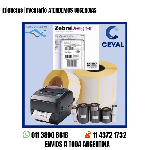 Etiquetas inventario ATENDEMOS URGENCIAS