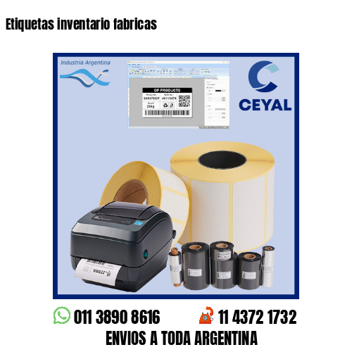 Etiquetas inventario fabricas