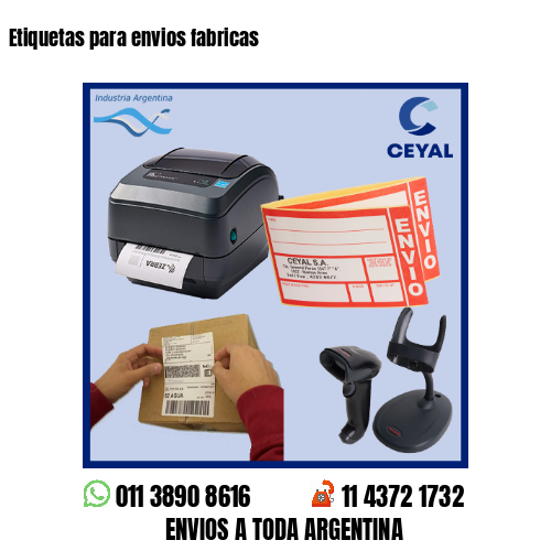 Etiquetas para envios fabricas