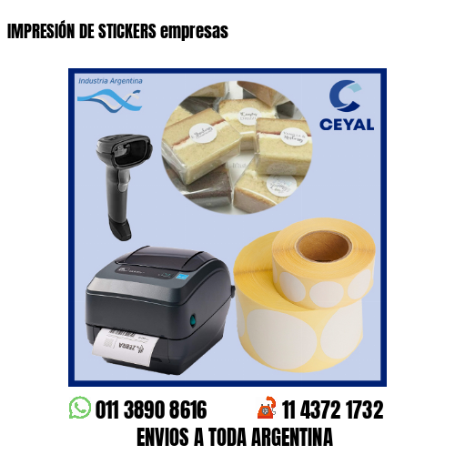 IMPRESIÓN DE STICKERS empresas
