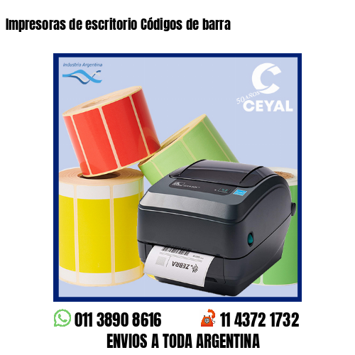 Impresoras de escritorio Códigos de barra