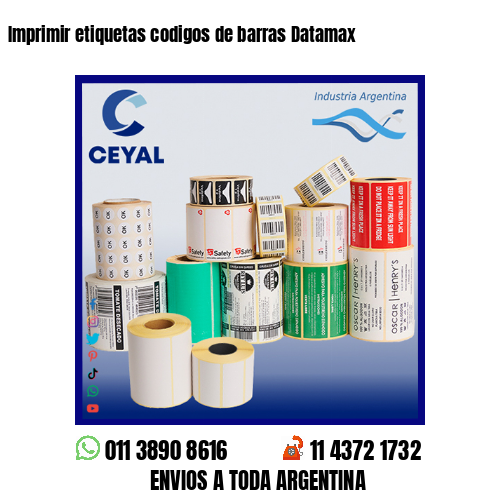 Imprimir etiquetas codigos de barras Datamax