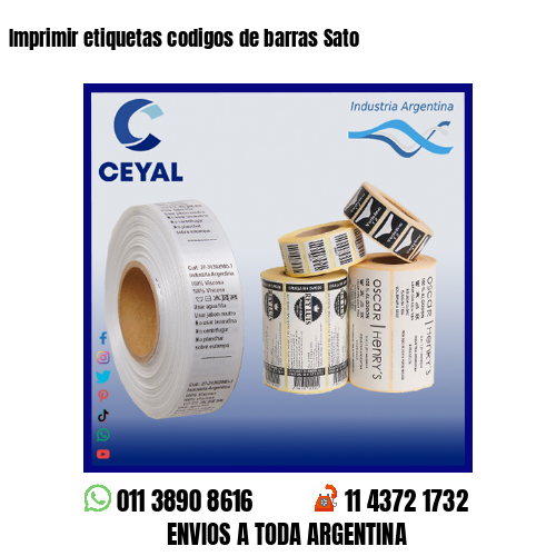 Imprimir etiquetas codigos de barras Sato