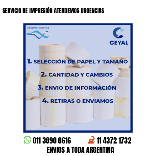 SERVICIO DE IMPRESIÓN ATENDEMOS URGENCIAS