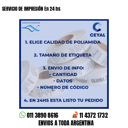 SERVICIO DE IMPRESIÓN En 24 hs