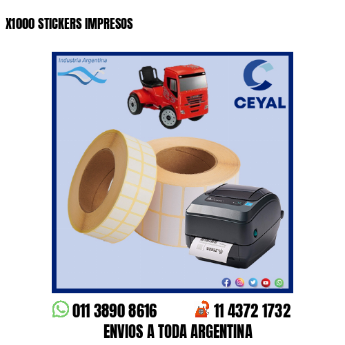 X1000 STICKERS IMPRESOS