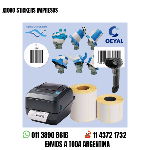 X1000 STICKERS IMPRESOS