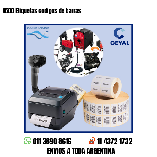 X500 Etiquetas codigos de barras