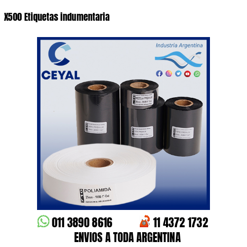 X500 Etiquetas indumentaria