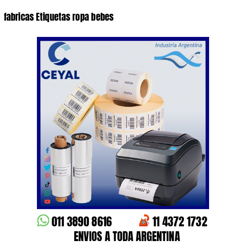 fabricas Etiquetas ropa bebes