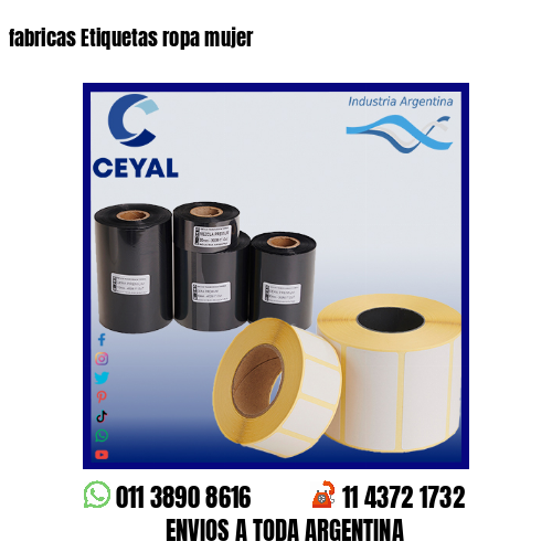 fabricas Etiquetas ropa mujer