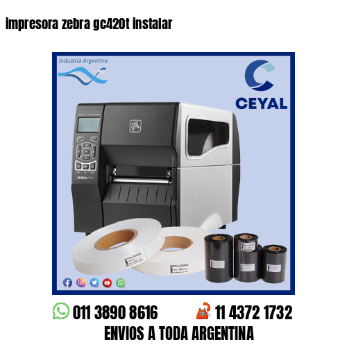 impresora zebra gc420t instalar