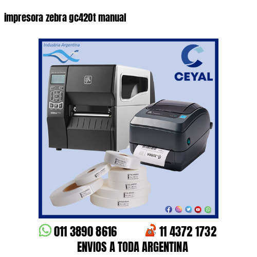 impresora zebra gc420t manual