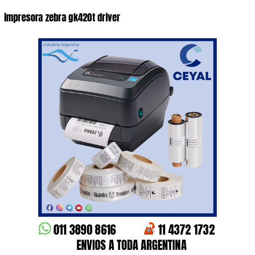 impresora zebra gk420t driver