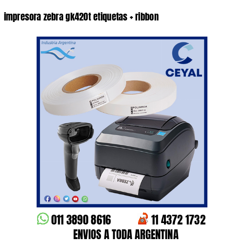 impresora zebra gk420t etiquetas   ribbon