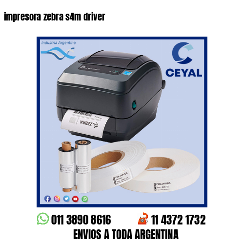 impresora zebra s4m driver