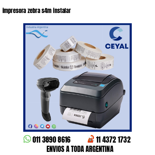 impresora zebra s4m instalar