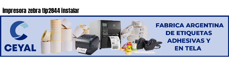 impresora zebra tlp2844 instalar
