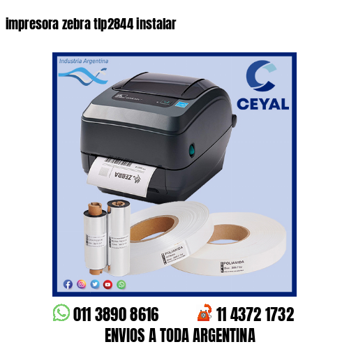 impresora zebra tlp2844 instalar