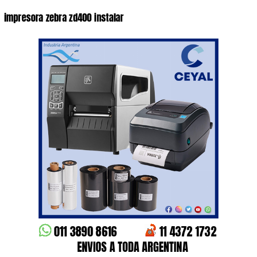 impresora zebra zd400 instalar