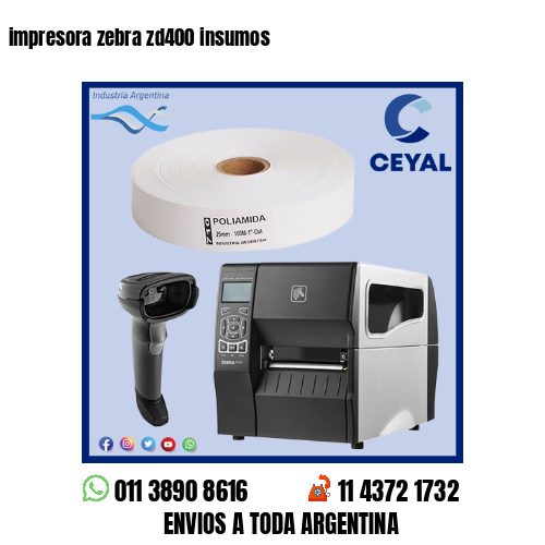impresora zebra zd400 insumos