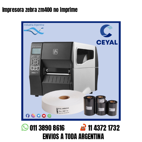 impresora zebra zm400 no imprime