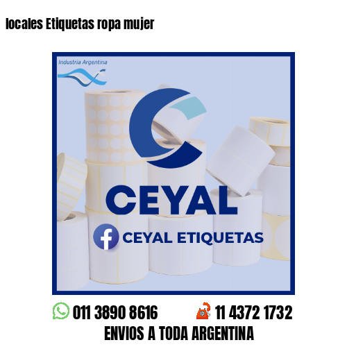 locales Etiquetas ropa mujer