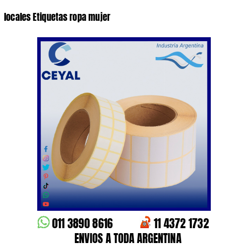 locales Etiquetas ropa mujer